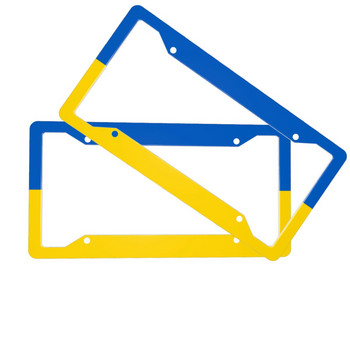 2 бр. Рамка на притежателя на регистрационния номер на автомобила Поставка за протектор на капака на флага на Украйна