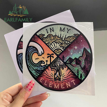 EARLFAMILY 13cm x 12,9cm for IN MY ELEMENT Αυτοκόλλητα αυτοκινήτου Αδιάβροχα αυτοκόλλητα ανθεκτικά στις γρατσουνιές Βινυλίου Διακοσμητικό μπαούλο φορητού υπολογιστή Στυλ αυτοκινήτου