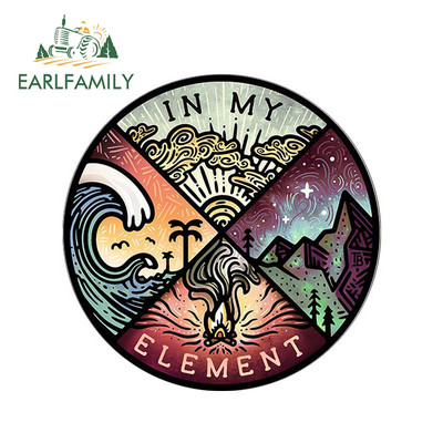 EARLFAMILY 13 cm x 12,9 cm az IN MY ELEMENT autós matricákhoz, vízálló, karcálló matricákhoz vinil laptop csomagtartó dekorációhoz.