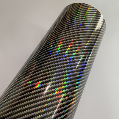 Holografikus fekete szénszálas vinil fólia légleeresztő fólia barkácsolás autóborítós vinil autóipari matricák matricák