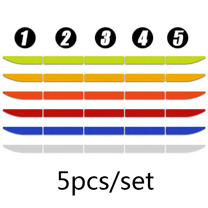 5 бр./компл. Автомобилни светлоотразителни стикери Рефлектор за заден багажник Предупредителна маркировка за безопасност при шофиране на автомобила Водоустойчива табелка 90 см