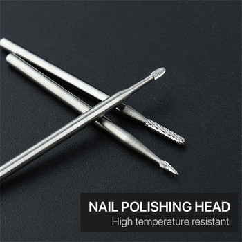 Επαγγελματική μύτη νυχιών 3/32\'\' Safety Carbide Cuticle Clean Drill Nail Under Nail Cleaner for Cuticle Dead Skin Nail Prepare