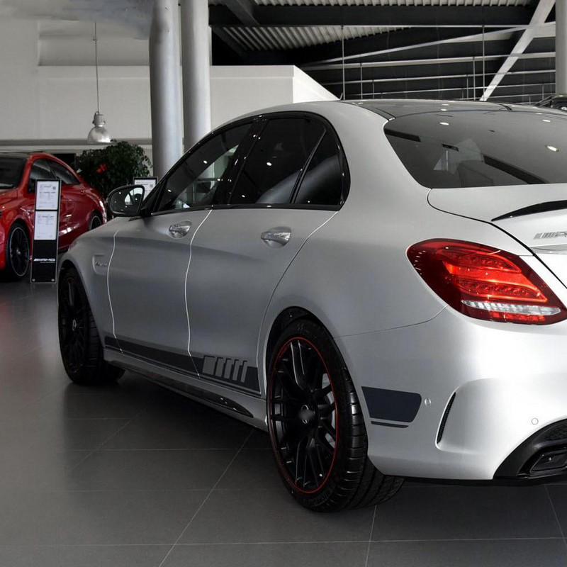 2vnt./stal. Automobilio juosmens šoninio sijono puošybos lipdukai Lipdukai Vinilas, skirtas Mercedes Benz W205 W203 W204 C klasės automobilių priedai