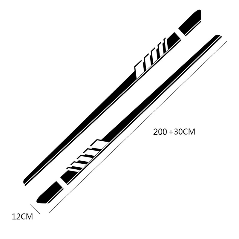 2vnt./stal. Automobilio juosmens šoninio sijono puošybos lipdukai Lipdukai Vinilas, skirtas Mercedes Benz W205 W203 W204 C klasės automobilių priedai