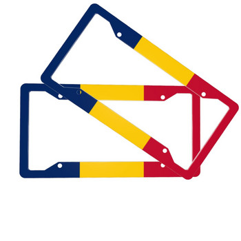 2 бр. Рамка на притежателя на регистрационния номер на автомобила, флаг на Чад, капак, протектор, държач