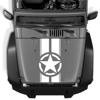 Αυτοκόλλητο Doordash Military Hood για Jeep Wrangler TJ LJ JK Star Army Stripes Decal Vinyl Car Truck DIY Αδιάβροχα αυτοκόλλητα αυτοκινήτου