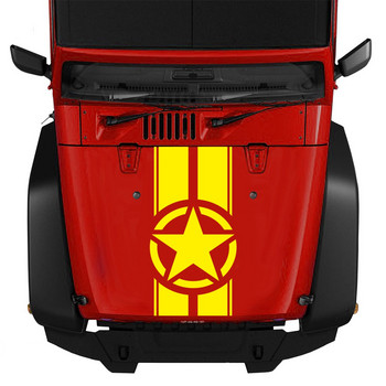 Αυτοκόλλητο Doordash Military Hood για Jeep Wrangler TJ LJ JK Star Army Stripes Decal Vinyl Car Truck DIY Αδιάβροχα αυτοκόλλητα αυτοκινήτου