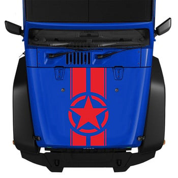 Αυτοκόλλητο Doordash Military Hood για Jeep Wrangler TJ LJ JK Star Army Stripes Decal Vinyl Car Truck DIY Αδιάβροχα αυτοκόλλητα αυτοκινήτου