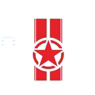 Doordash katonai motorháztető matrica Jeep Wrangler TJ LJ JK Star Army Stripes matrica vinil autós teherautó barkácsolás vízálló autómatricákhoz
