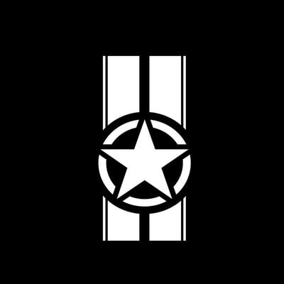 Doordash katonai motorháztető matrica Jeep Wrangler TJ LJ JK Star Army Stripes matrica vinil autós teherautó barkácsolás vízálló autómatricákhoz