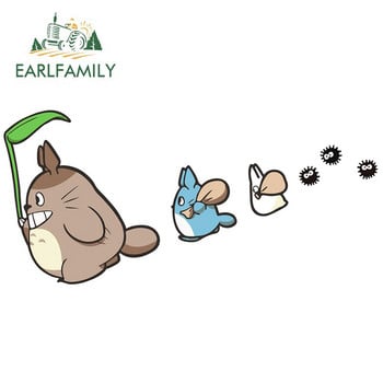 EARLFAMILY 13cm Totoro Αστεία Αυτοκόλλητα Αυτοκινήτου Anime Μπαγκάζι Παράθυρα Decal Graffiti Μοτοσικλέτα Campervan Αδιάβροχα αξεσουάρ αυτοκινήτου