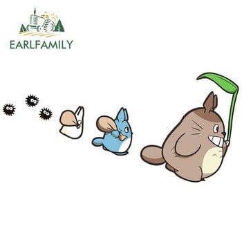 EARLFAMILY 13cm Totoro Αστεία Αυτοκόλλητα Αυτοκινήτου Anime Μπαγκάζι Παράθυρα Decal Graffiti Μοτοσικλέτα Campervan Αδιάβροχα αξεσουάρ αυτοκινήτου