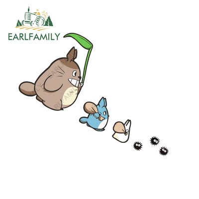 EARLFAMILY 13cm Totoro Vicces autómatricák Anime ablakok csomagtartó matrica Graffiti motorkerékpár lakóautó vízálló autótartozékok
