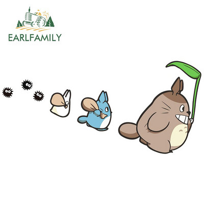 EARLFAMILY 13cm Totoro Vicces autómatricák Anime ablakok csomagtartó matrica Graffiti motorkerékpár lakóautó vízálló autótartozékok