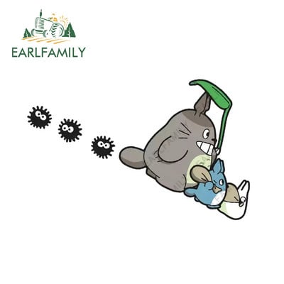EARLFAMILY 13cm Totoro Vicces autómatricák Anime ablakok csomagtartó matrica Graffiti motorkerékpár lakóautó vízálló autótartozékok