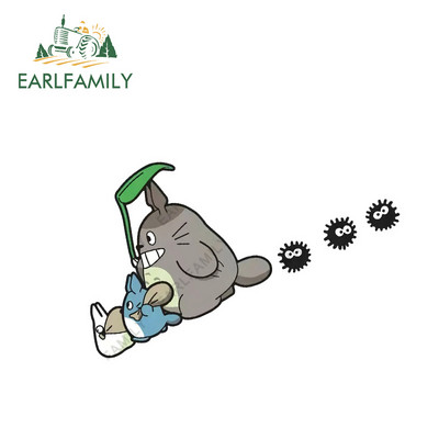 EARLFAMILY 13cm Totoro Vicces autómatricák Anime ablakok csomagtartó matrica Graffiti motorkerékpár lakóautó vízálló autótartozékok