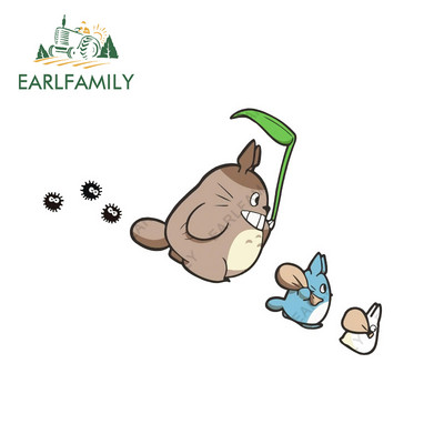 EARLFAMILY 13cm Totoro Vicces autómatricák Anime ablakok csomagtartó matrica Graffiti motorkerékpár lakóautó vízálló autótartozékok