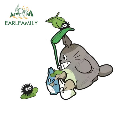 EARLFAMILY 13cm Totoro Vicces autómatricák Anime ablakok csomagtartó matrica Graffiti motorkerékpár lakóautó vízálló autótartozékok