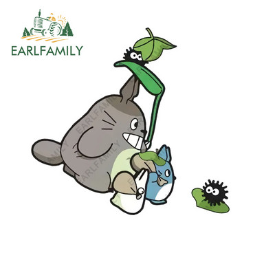 EARLFAMILY 13cm Totoro Vicces autómatricák Anime ablakok csomagtartó matrica Graffiti motorkerékpár lakóautó vízálló autótartozékok