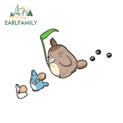 EARLFAMILY 13cm Totoro Vicces autómatricák Anime ablakok csomagtartó matrica Graffiti motorkerékpár lakóautó vízálló autótartozékok