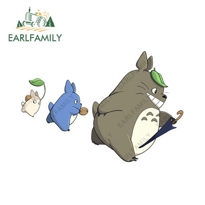 EARLFAMILY 13cm Totoro Vicces autómatricák Anime ablakok csomagtartó matrica Graffiti motorkerékpár lakóautó vízálló autótartozékok