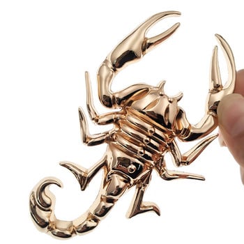 1 τμχ Ασημένιο 3D Αυτοκόλλητο Μεταλλικό Scorpion αυτοκινήτου για αυτοκόλλητο σήμα 3M έμβλημα λογότυπο Αυτοκόλλητο για Bmw Ford Skoda Hyundai Honda Toyota Kia