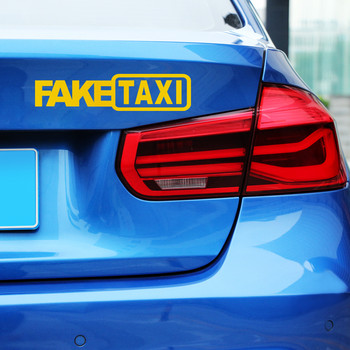 Забавен FAKE TAXI Светлоотразителен стикер Стикер за кола Автомобилен стайлинг за VW Polo Golf 4 5 6 7 Beetle MK3 MK4 MK5 MK6 Bora CC Passat B6 B5