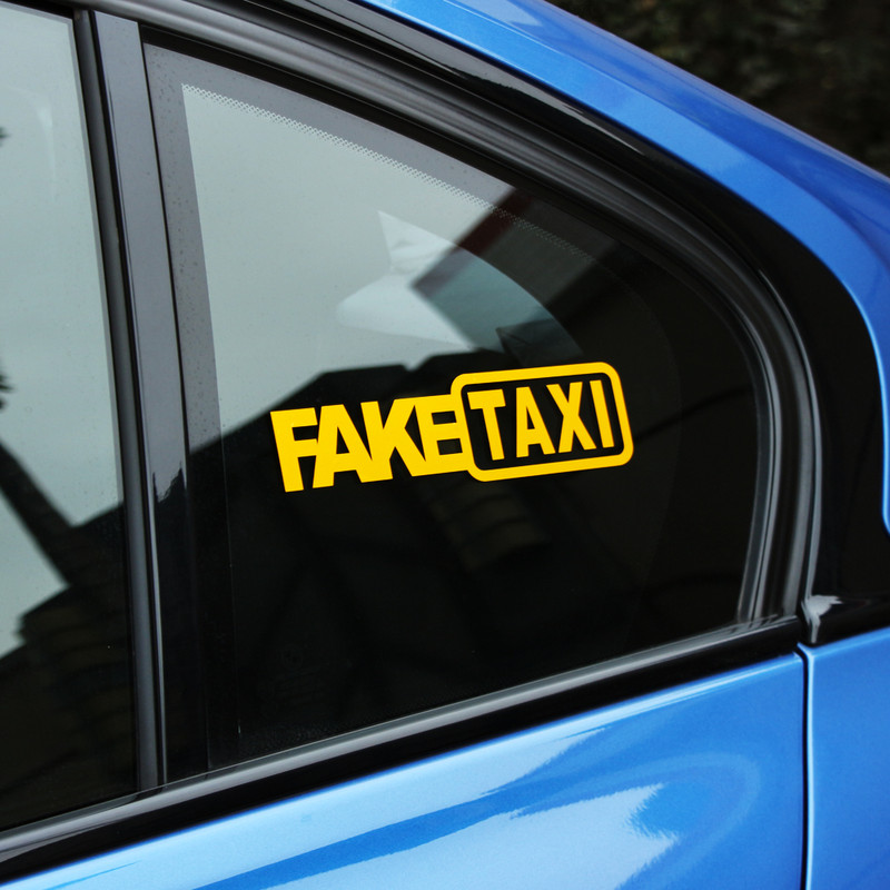 Autocolant reflectorizant de taxi fals amuzant, autocolant pentru mașină, pentru VW Polo Golf 4 5 6 7 Beetle MK3 MK4 MK5 MK6 Bora CC Passat B6 B5