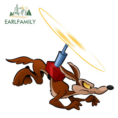 EARLFAMILY rajzfilm autómatrica Wile E Coyote ACME rakéta vinyl matricához Anime autóstílus vízálló autótartozékok