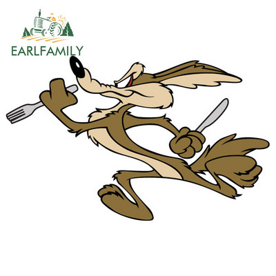 EARLFAMILY rajzfilm autómatrica Wile E Coyote ACME rakéta vinyl matricához Anime autóstílus vízálló autótartozékok