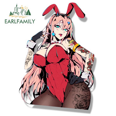 EARLFAMILY Bunny Girl Zero Two Fanart Peeker autómatrica Drága a Franxx Anime Sketch Matrica JDM Rajzfilm Graffiti matricák