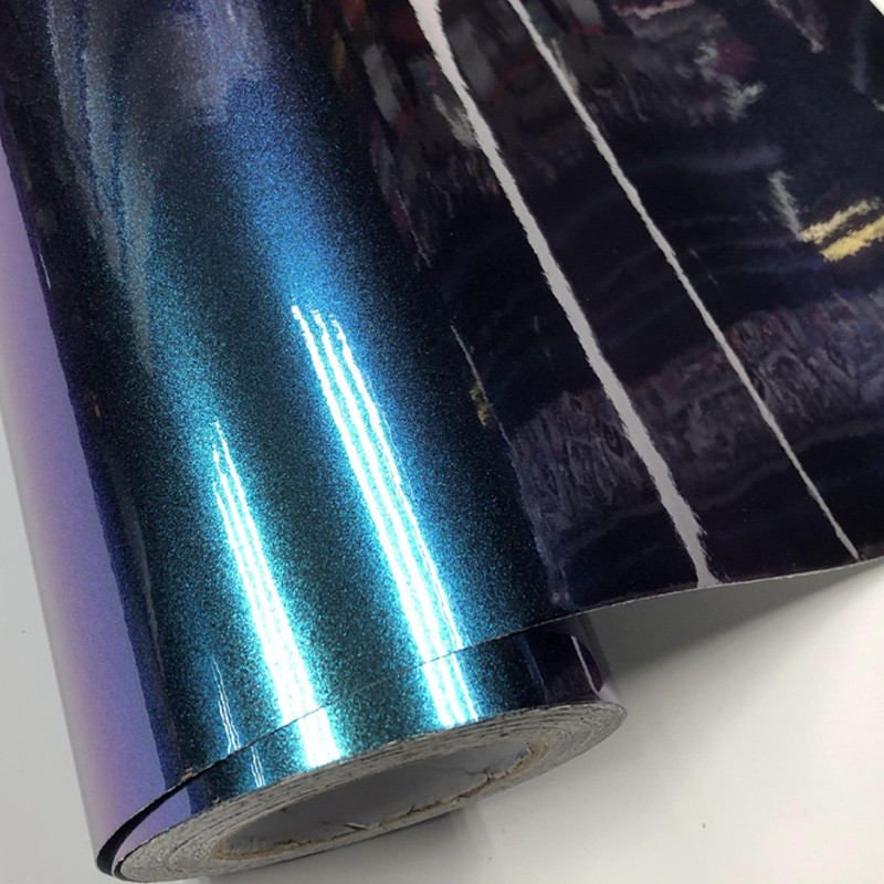 Premium glancēta DIY automašīnu virsbūves plēve Hameleonu pērļu mirdzoša vinila uzlīme Purpursarkana zila hameleons Automobiles Automašīnas Vinila plēve