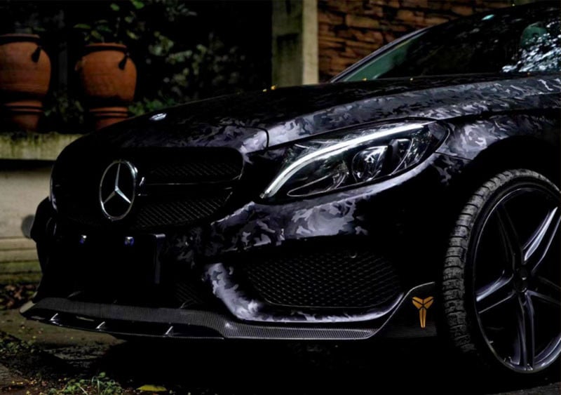 Ρολό περιτυλίγματος βινυλίου καμουφλάζ μαύρο Stealth με αυτοκόλλητο αυτοκόλλητο αυτοκόλλητο αυτοκόλλητο με απελευθέρωση αέρα