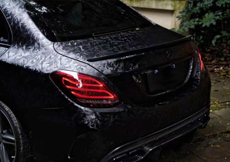 Ρολό περιτυλίγματος βινυλίου καμουφλάζ μαύρο Stealth με αυτοκόλλητο αυτοκόλλητο αυτοκόλλητο αυτοκόλλητο με απελευθέρωση αέρα