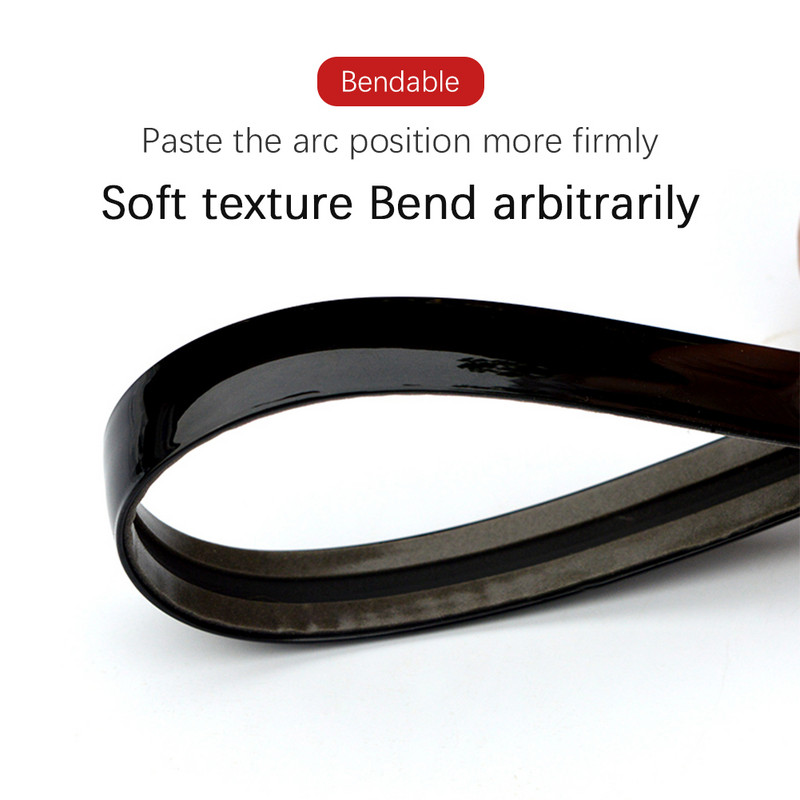 Autó króm díszítő csíkok autós ajtóvédő ütközésgátló csík fényes fekete stílus dekoráció autó króm díszléc