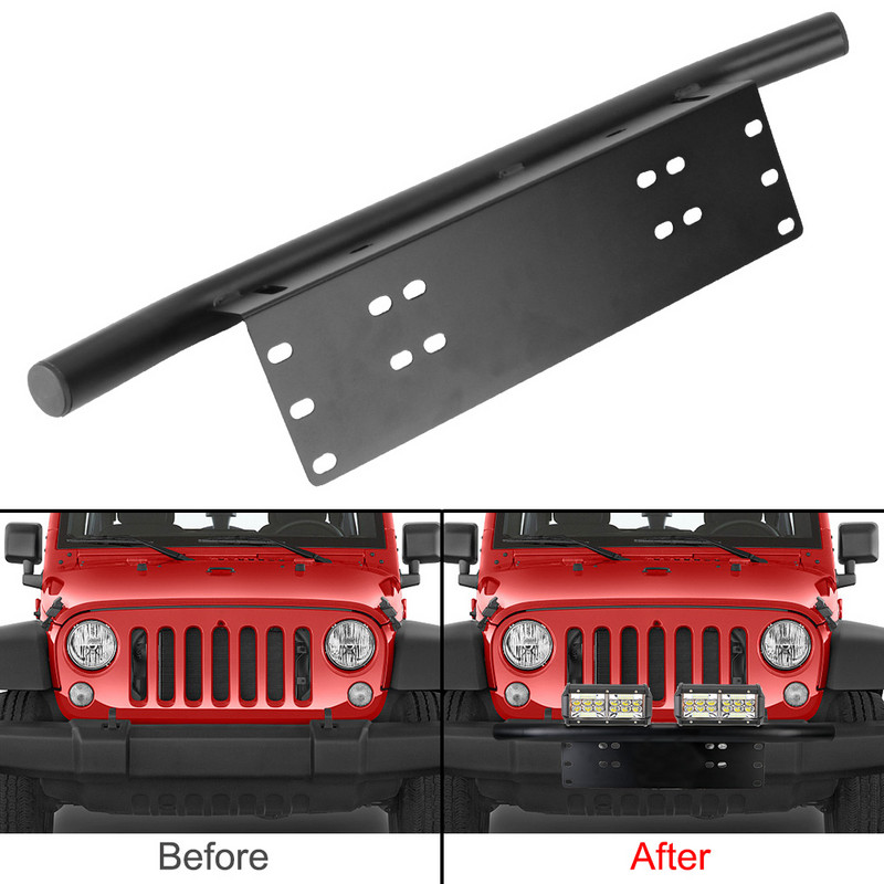 LEEPEE Off Road LED lámpatest kerettartó SUV lámpatartó rönklámpa tartó rendszámtábla tartó alumínium első lökhárító univerzális