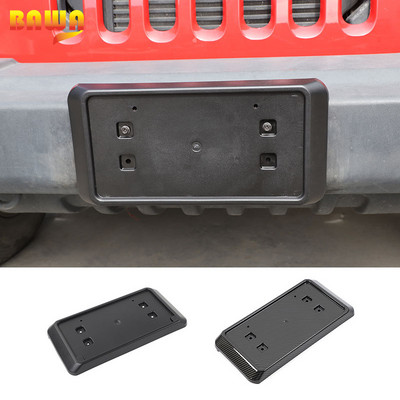 BAWA automašīnu ārējie aksesuāri Jeep Wrangler JK 2013-2017 automašīnas priekšējam numura zīmes pamatnes turētājam Wrangler JK