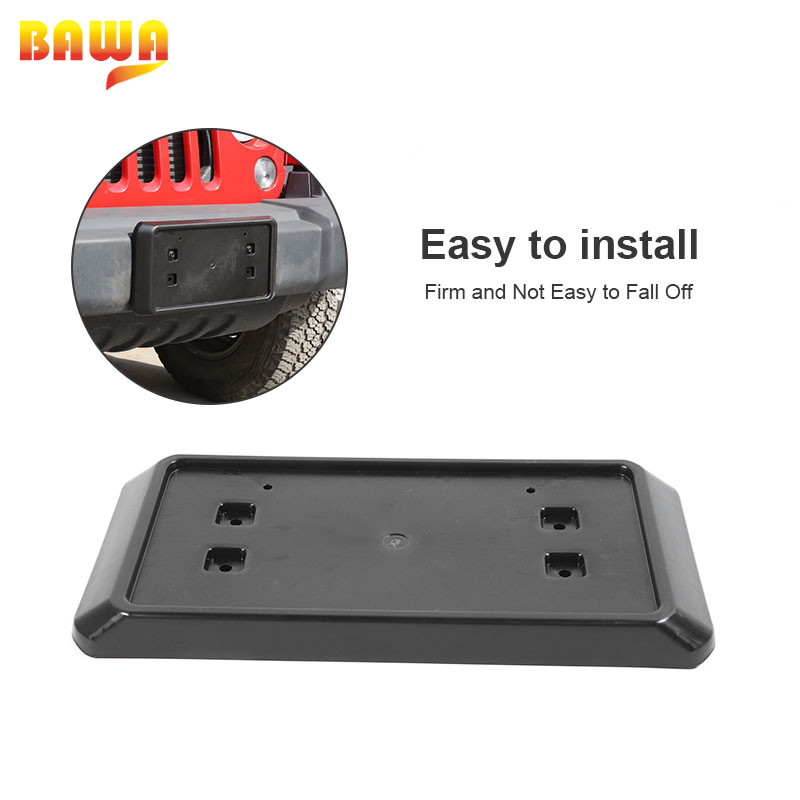 BAWA vanjski dodaci automobila za Jeep Wrangler JK 2013-2017. Osnovni držač prednje registarske pločice automobila za Wrangler JK