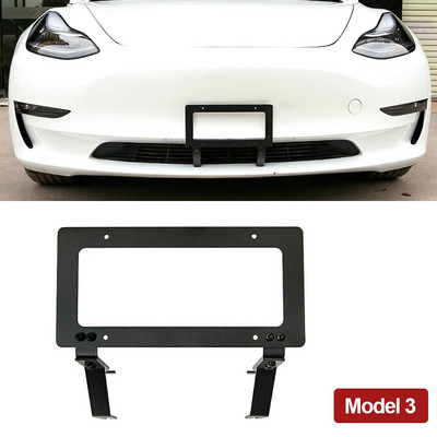 1Set NO HOLE autó rendszámkeret Tesla Model 3/Y rendszámtábla fém tartóhoz rögzítő tartó autós kiegészítők