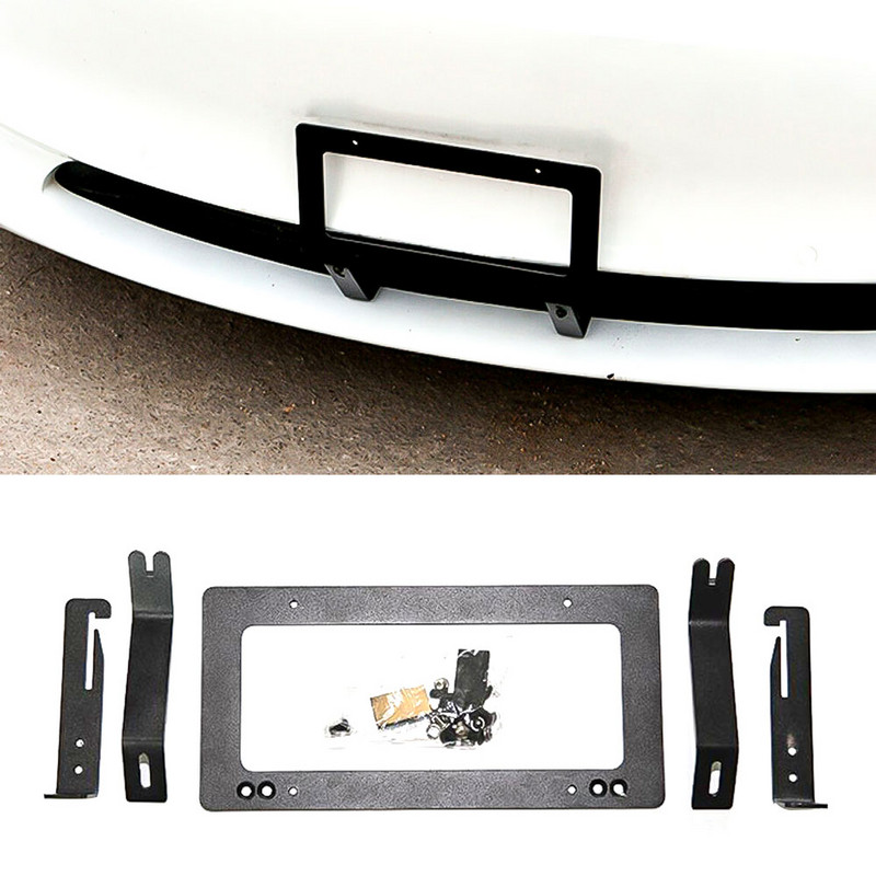 1Set NO HOLE autó rendszámkeret Tesla Model 3/Y rendszámtábla fém tartóhoz rögzítő tartó autós kiegészítők