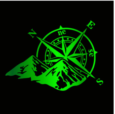 Стикер за кола с компас Стикер за светлоотразително тяло Стикер за кола с указание за посока на компас