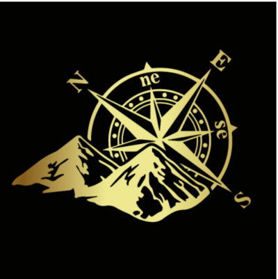 Стикер за кола с компас Стикер за светлоотразително тяло Стикер за кола с указание за посока на компас