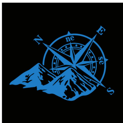 Стикер за кола с компас Стикер за светлоотразително тяло Стикер за кола с указание за посока на компас