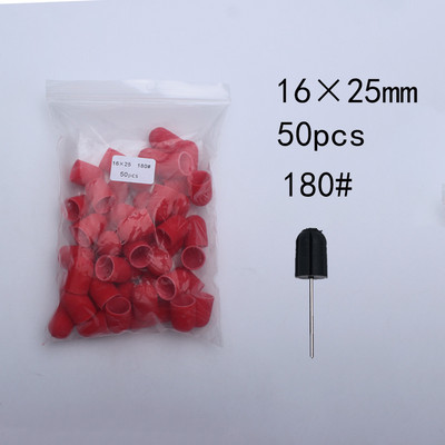 50 db piros körömcsiszoló sapkák 10*15mm körömfúró polírozó körömdíszítés forgó sorja eltávolítása manikűr felszerelés tartozékok