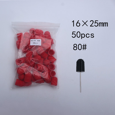 50 db piros körömcsiszoló sapkák 10*15mm körömfúró polírozó körömdíszítés forgó sorja eltávolítása manikűr felszerelés tartozékok