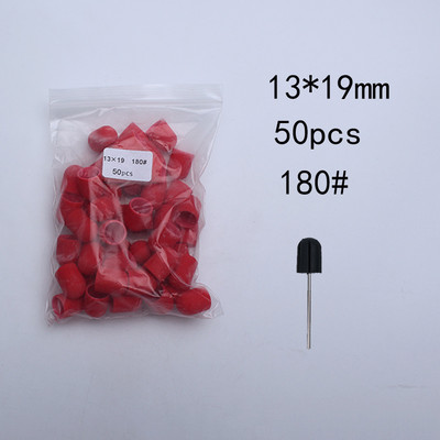 50 db piros körömcsiszoló sapkák 10*15mm körömfúró polírozó körömdíszítés forgó sorja eltávolítása manikűr felszerelés tartozékok
