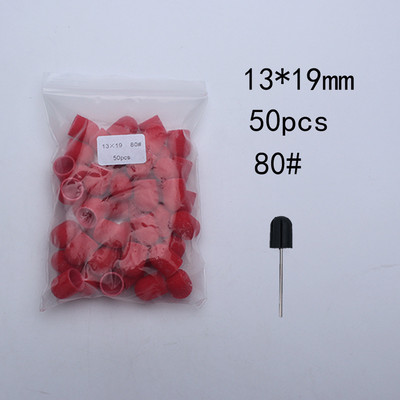 50 db piros körömcsiszoló sapkák 10*15mm körömfúró polírozó körömdíszítés forgó sorja eltávolítása manikűr felszerelés tartozékok