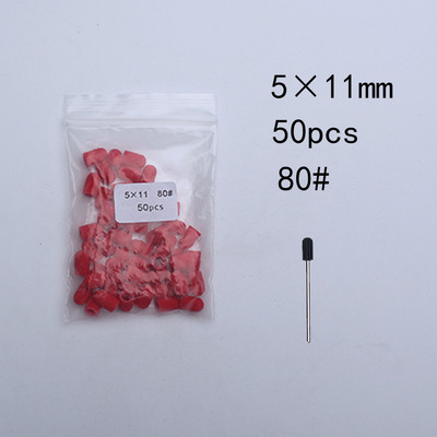50 db piros körömcsiszoló sapkák 10*15mm körömfúró polírozó körömdíszítés forgó sorja eltávolítása manikűr felszerelés tartozékok