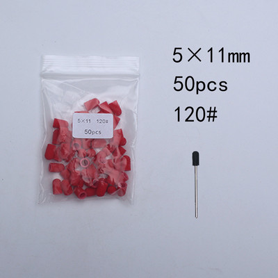 50 db piros körömcsiszoló sapkák 10*15mm körömfúró polírozó körömdíszítés forgó sorja eltávolítása manikűr felszerelés tartozékok