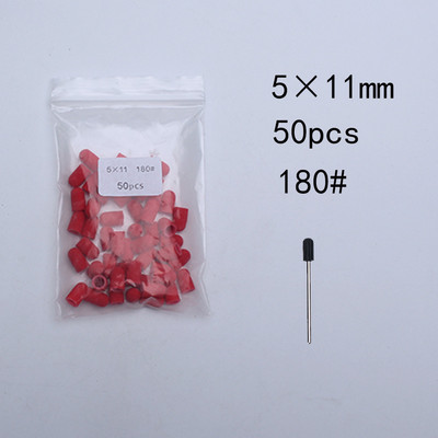 50 db piros körömcsiszoló sapkák 10*15mm körömfúró polírozó körömdíszítés forgó sorja eltávolítása manikűr felszerelés tartozékok